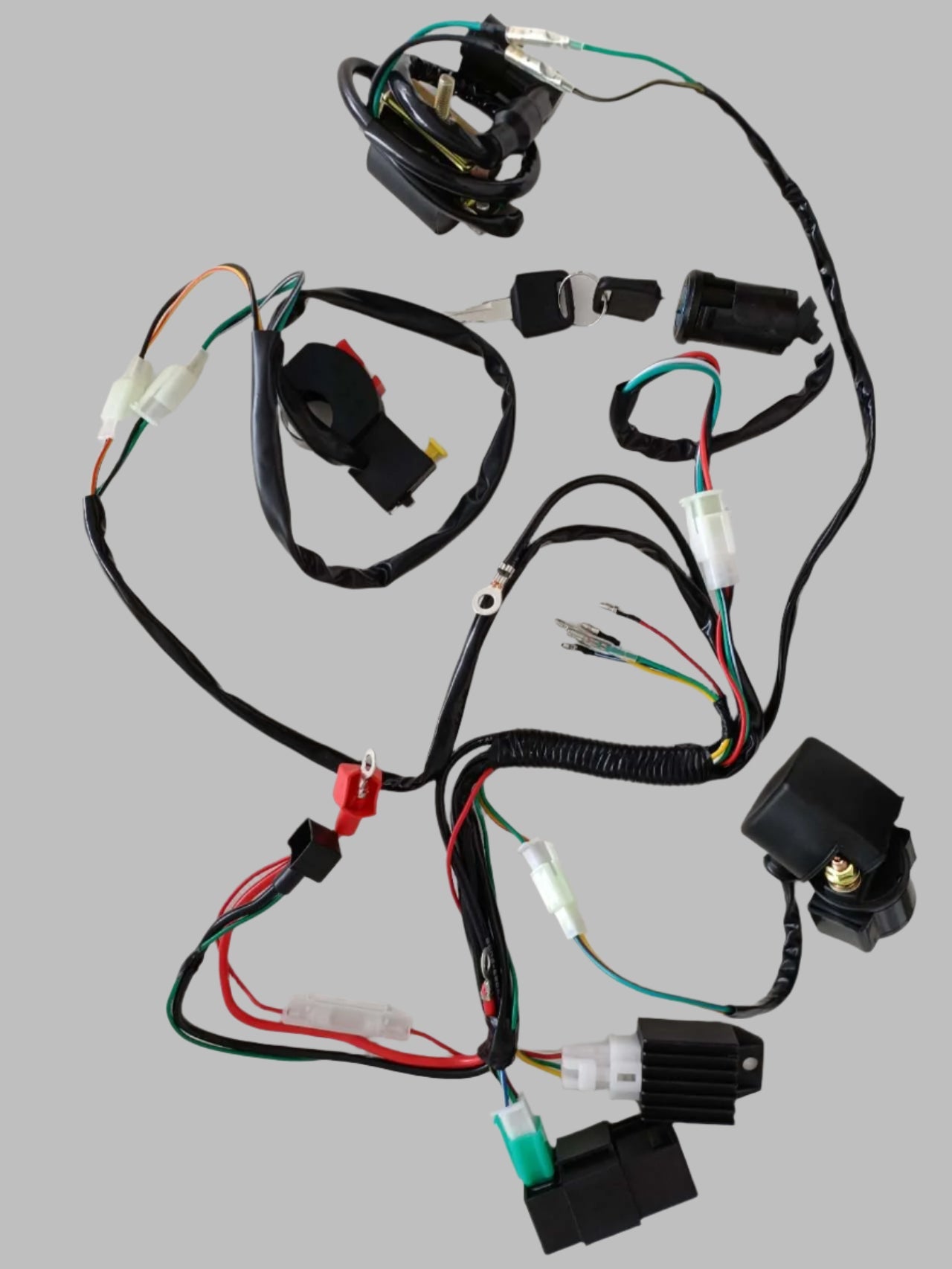 Complete Electric Start Engine Wiring Harness Loom 110 125cc Quad Bike ATV Buggy - My Store