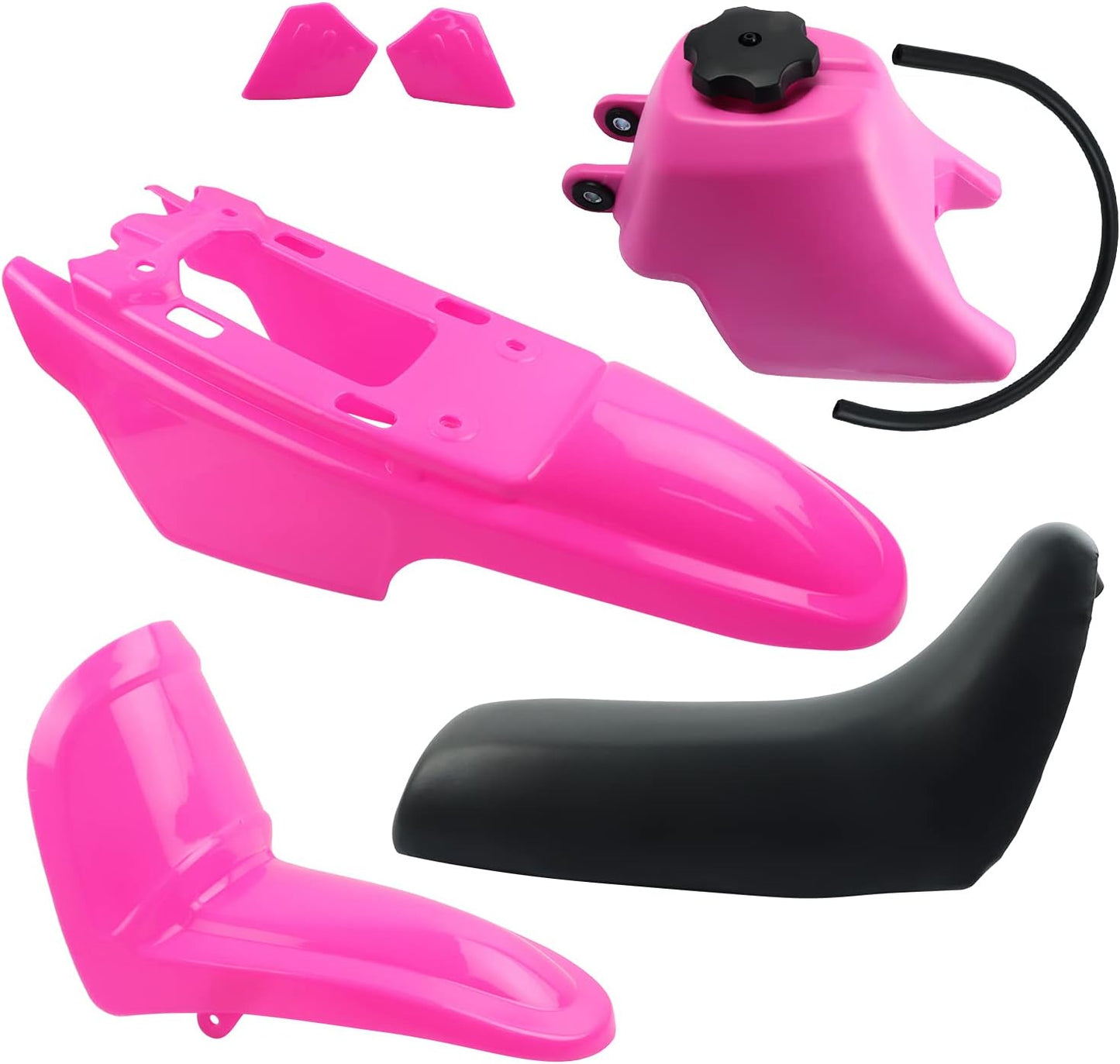 PINK Plastic Fender Fairing Seat Fuel Tank Kit For Yamaha PW50 PY50 PeeWee 50 Dirt Bike