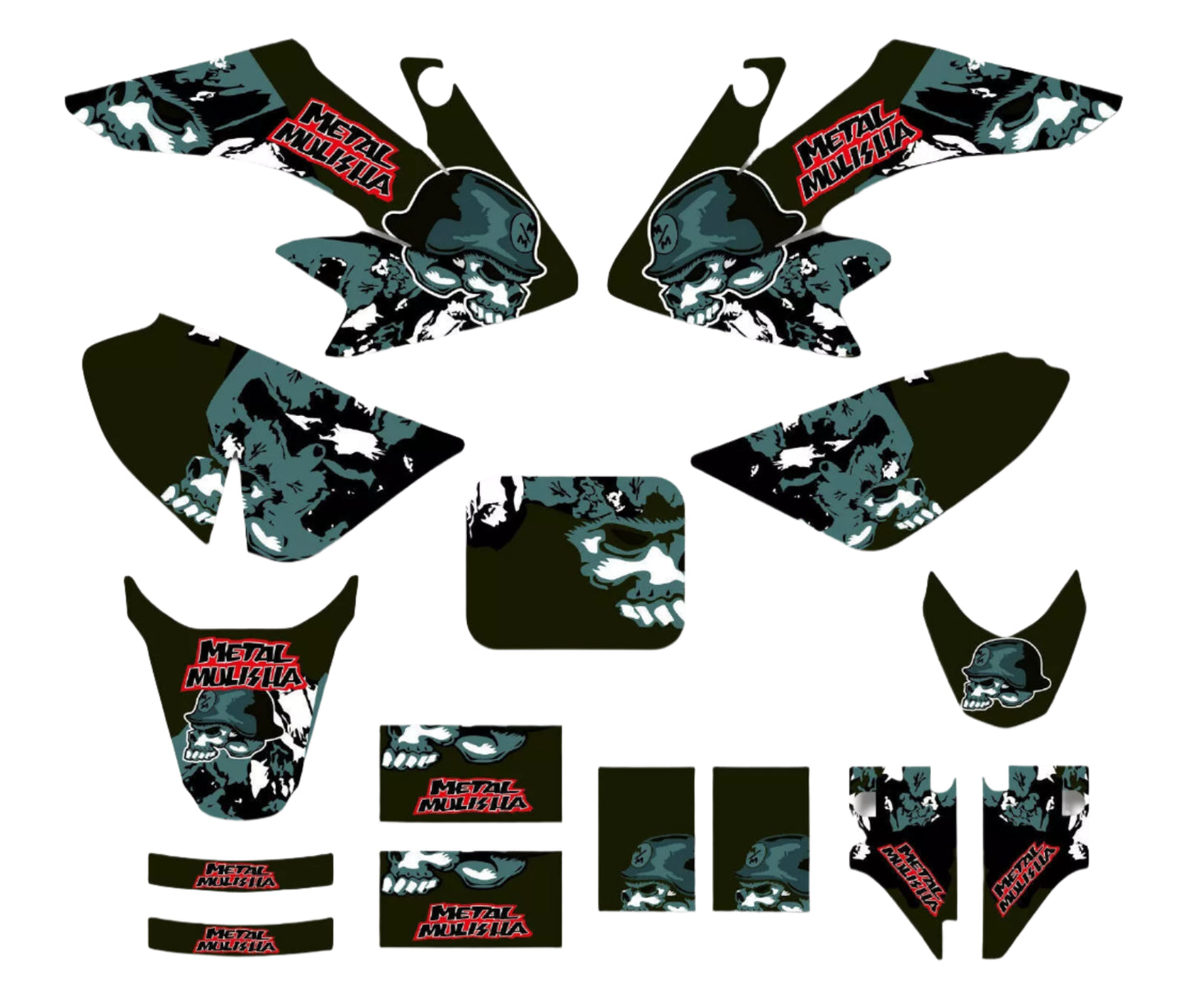 Metal Mulisha 3M Decal Graphics Kit for CRF50 Pit Bike Dirt Bike Fairings - My Store