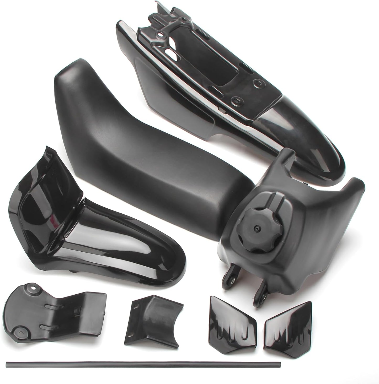 Black Plastic Fender Fairing Body Kit with Seat & Fuel Tank for Yamaha PW50 PY50 PeeWee 50 Mini Bike