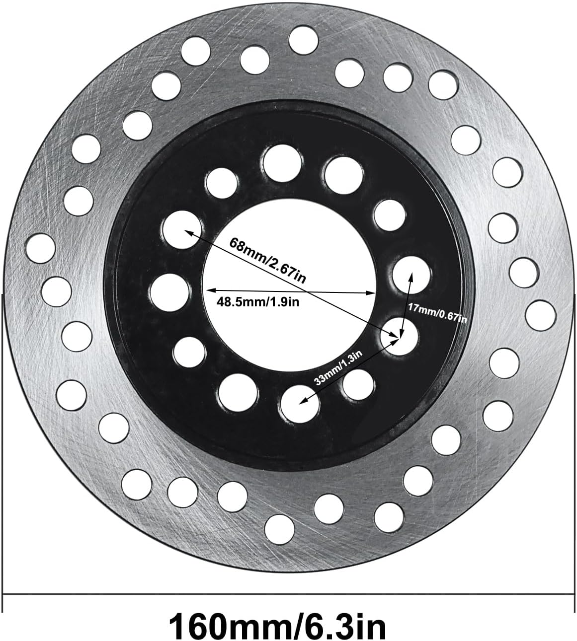 160mm Rear Brake Caliper Disc Disk Rotor 125cc 150cc Quad Dirt Bike ATV Buggy - My Store