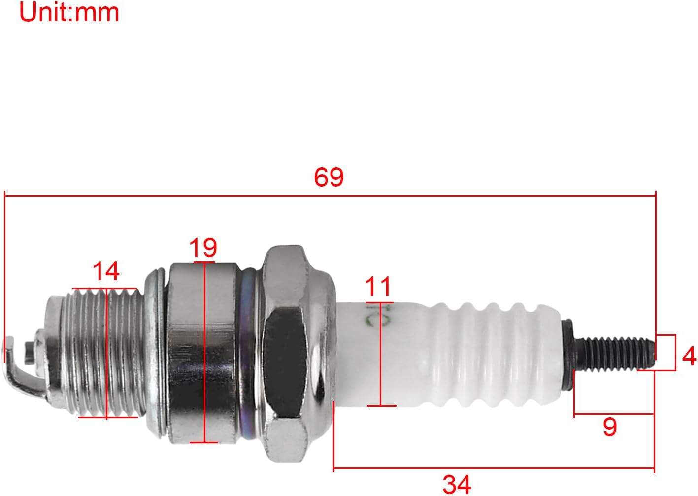 E6TC Spark Plug for Yamaha PW50 PY50 Peewee 50 Pit Trail Dirt Bike Ignition Engine