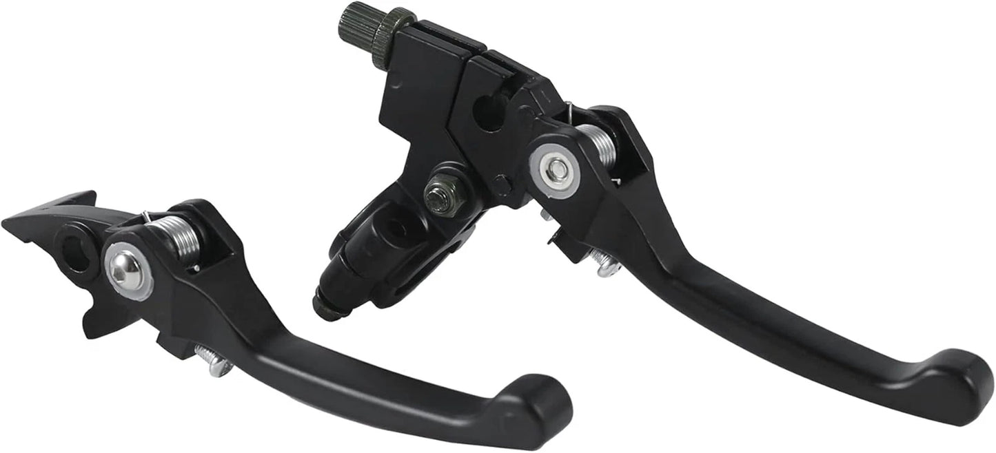 BLACK Bifold Foldable Clutch + Brake Lever Handle 125cc 140cc PIT PRO DIRT BIKE - My Store