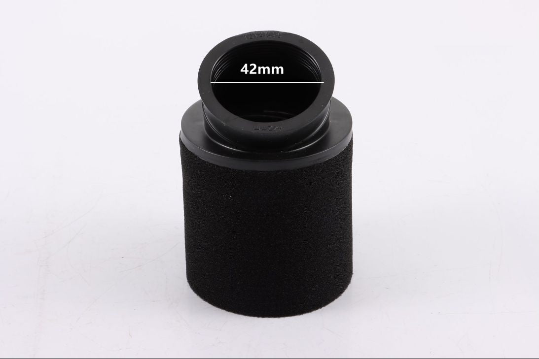 BLACK 42mm Bent Angled Foam Air Filter Pod PIT Quad Dirt Bike ATV Buggy - My Store