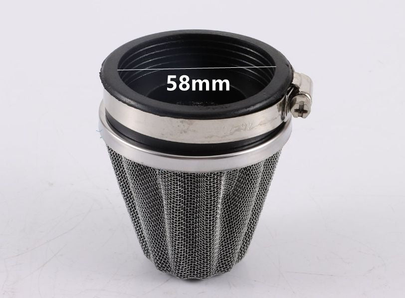 58mm Steel Chrome Pod Air Filter Cleaner PIT Trail Quad Dirt Bike ATV Dune Buggy - My Store