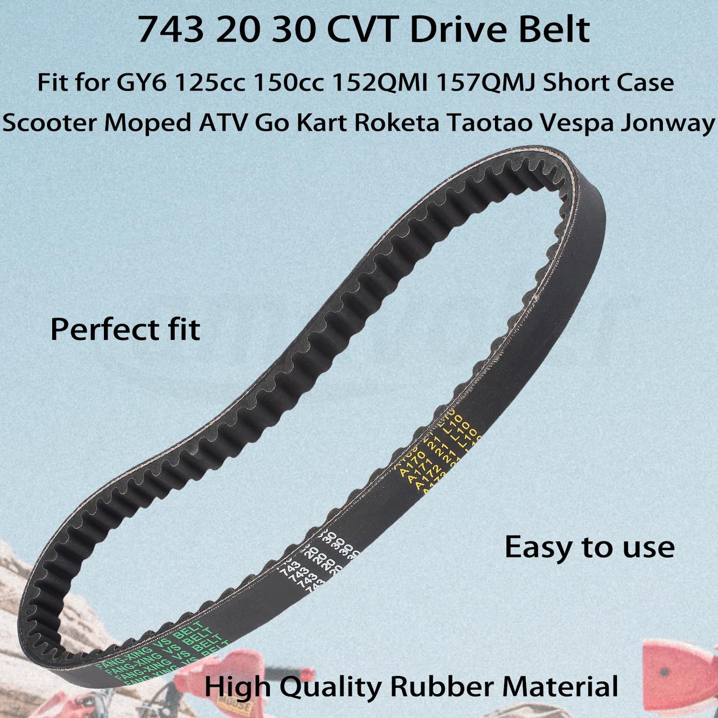 Drive Belt 743-20-30 For GY6 125cc / 150cc | 152QMI | 157QMJ Engines