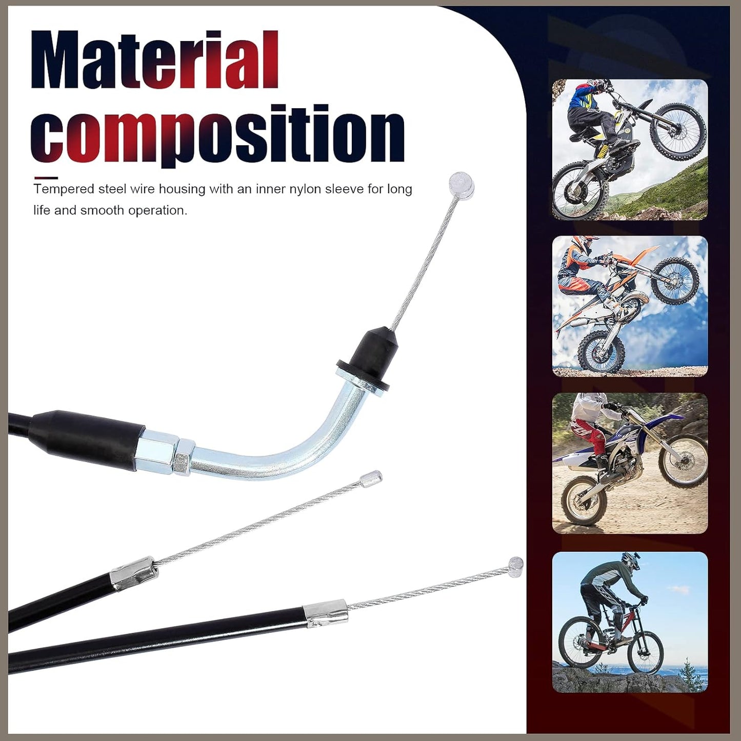 960mm Throttle Cable Accelerator Line for Yamaha PW50 PY50 PeeWee 50 Pit Pro Dirt Bike