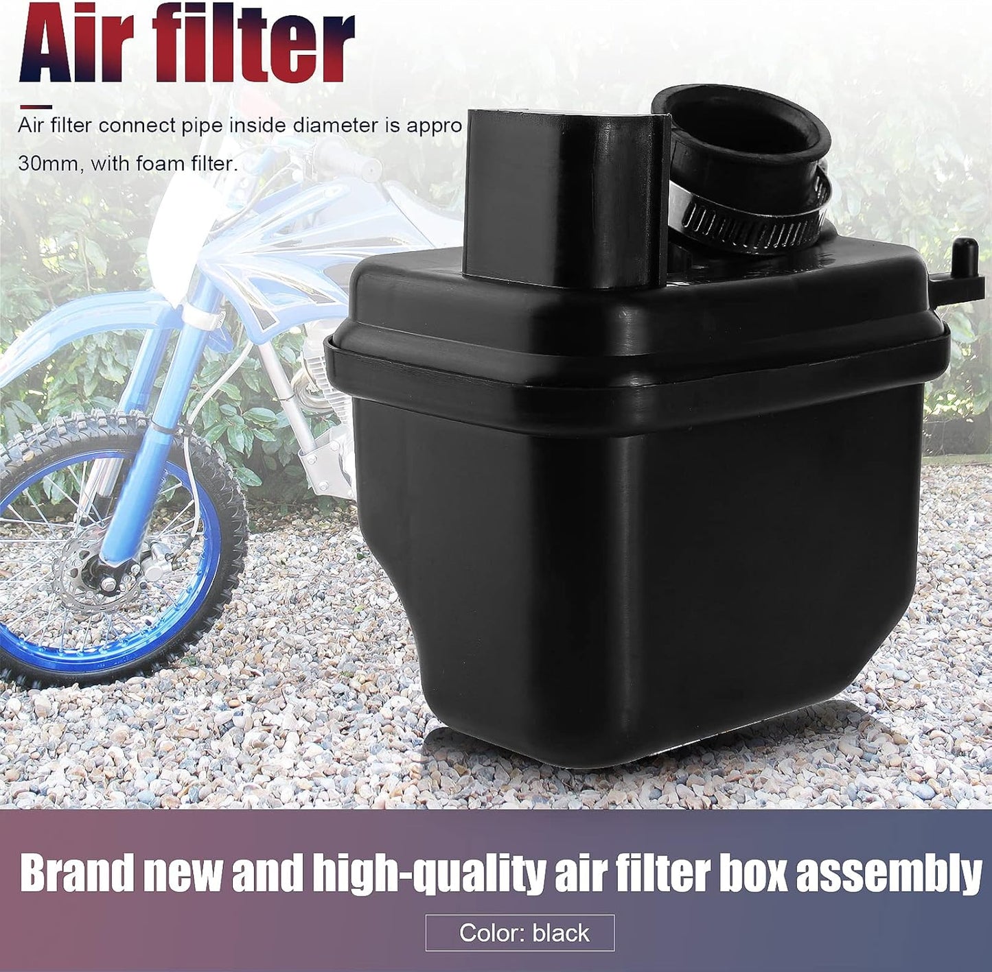 28mm Air Filter Cleaner Box for Yamaha PW50 PY50 Peewee 50 Pit Dirt Trail Bike
