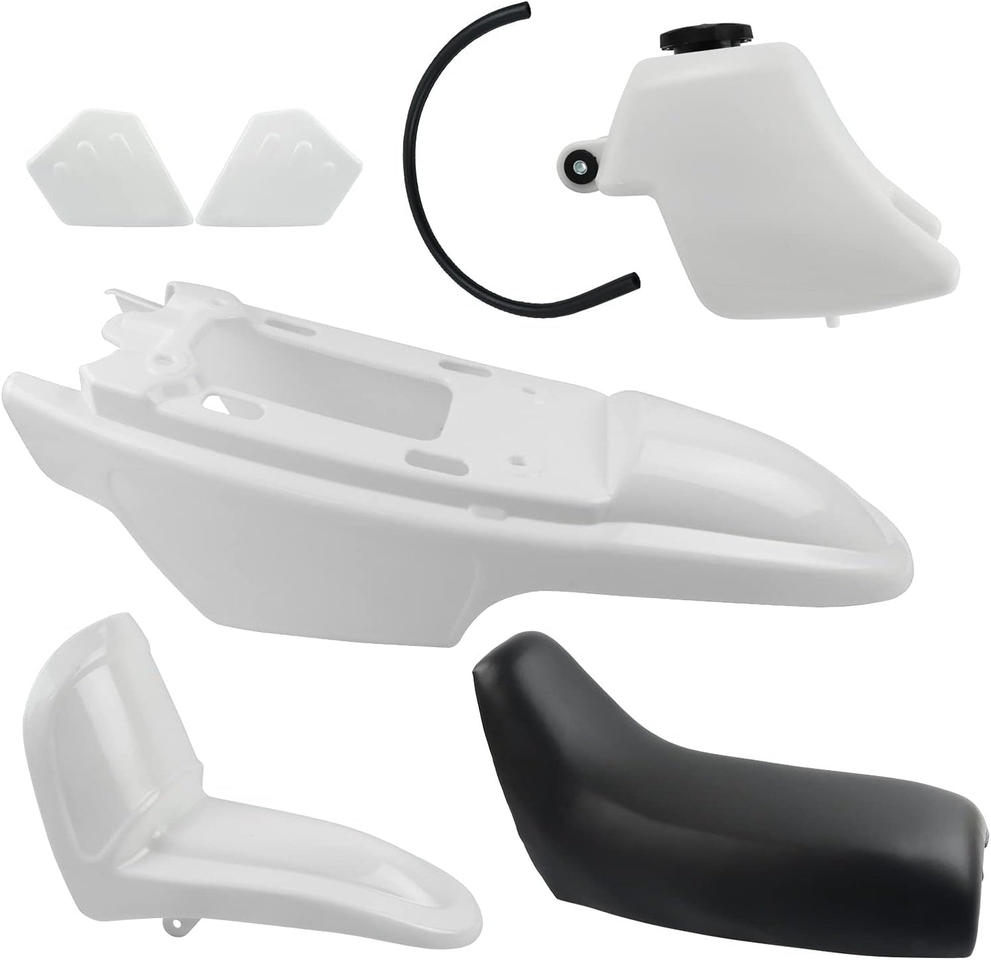 White Plastic Fender Fairing Seat Fuel Tank Kit for Yamaha PW50 PY50 PeeWee 50 Dirt Bike