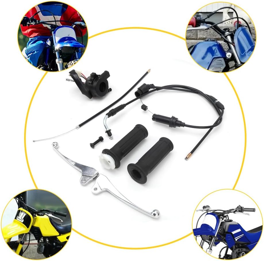 Brake Lever Throttle Grip Switch Cable Kit for Yamaha PW50 PY50 Peewee 50 Pit Dirt Bike