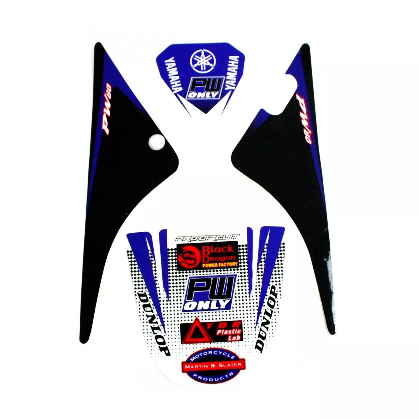 3M BLUE Decals Graphics Sticker Kit YAMAHA PEEWEE 80 PW80 PY80 Fairing Dirt Bike - My Store
