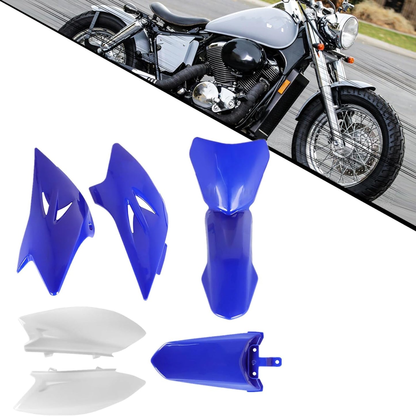 6-Piece Blue Fairing Plastic Kit for Yamaha TTR50 (2006–2021) – Replacement Set