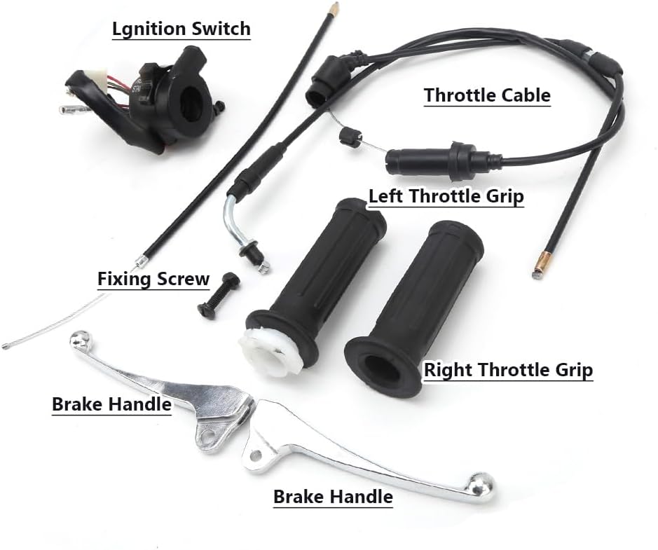 Brake Lever Throttle Grip Switch Cable Kit for Yamaha PW50 PY50 Peewee 50 Pit Dirt Bike