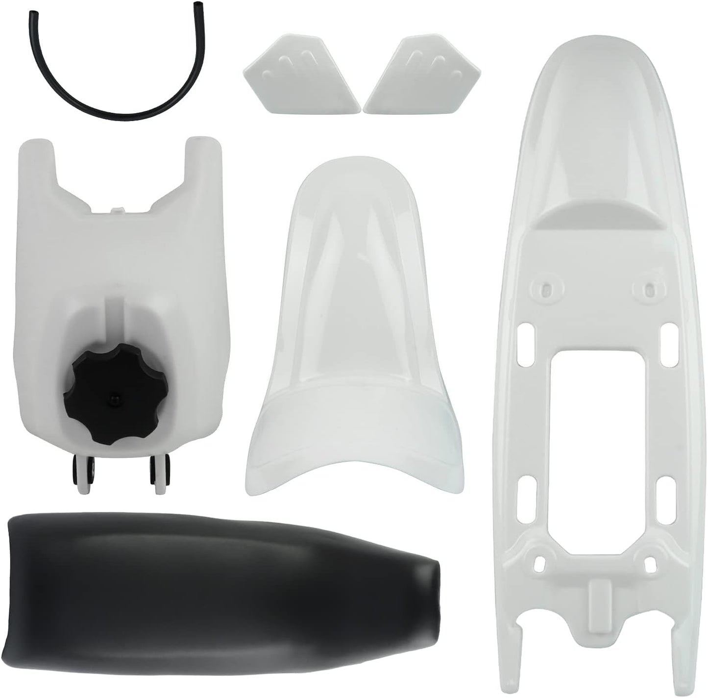 White Plastic Fender Fairing Seat Fuel Tank Kit for Yamaha PW50 PY50 PeeWee 50 Dirt Bike