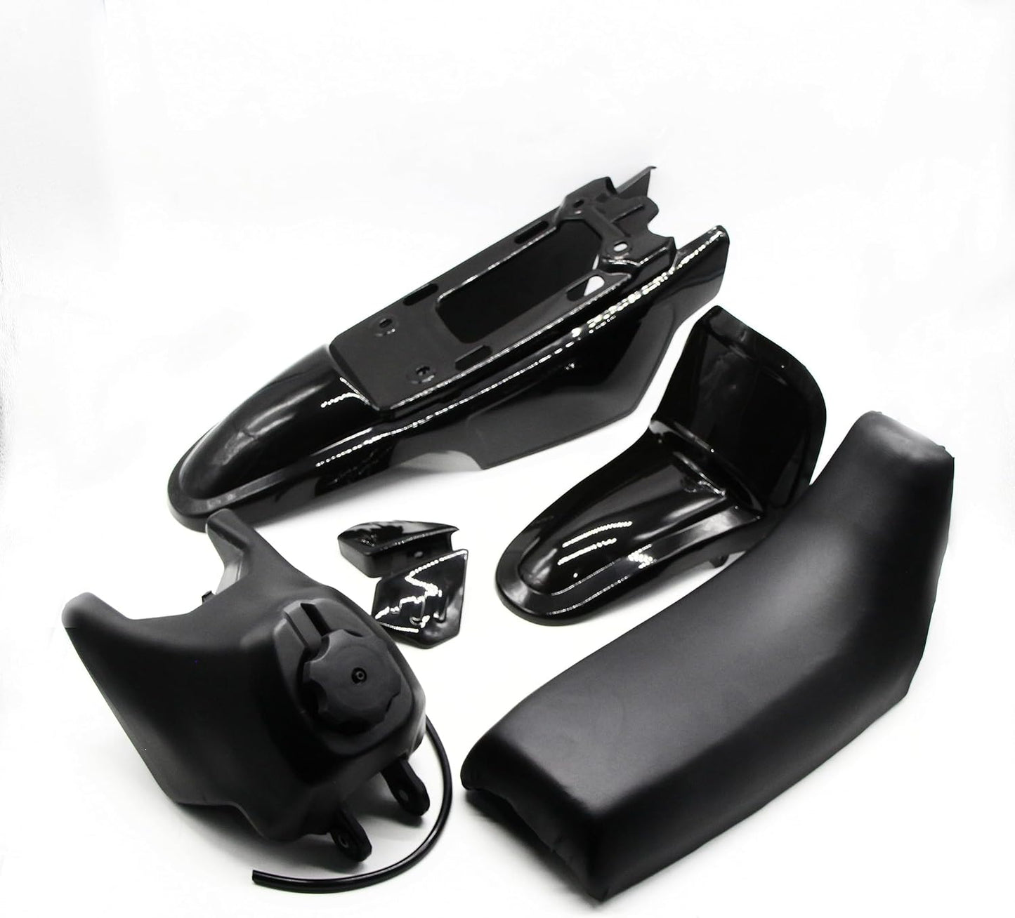 Black Plastic Fender Fairing Body Kit with Seat & Fuel Tank for Yamaha PW50 PY50 PeeWee 50 Mini Bike