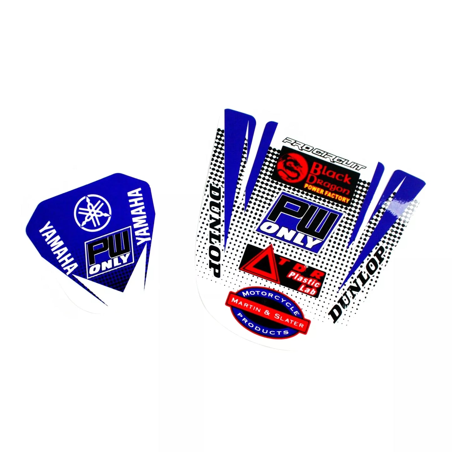3M BLUE Decals Graphics Sticker Kit YAMAHA PEEWEE 80 PW80 PY80 Fairing Dirt Bike - My Store