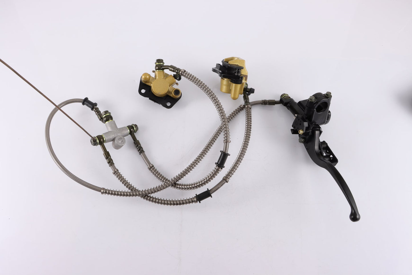 Hydraulic Twin Disc Brake Calipers System + Pads 110cc 125cc Quad Dirt Bike ATV - My Store