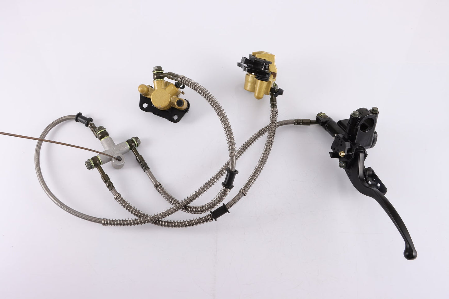 Hydraulic Twin Disc Brake Calipers System + Pads 110cc 125cc Quad Dirt Bike ATV - My Store