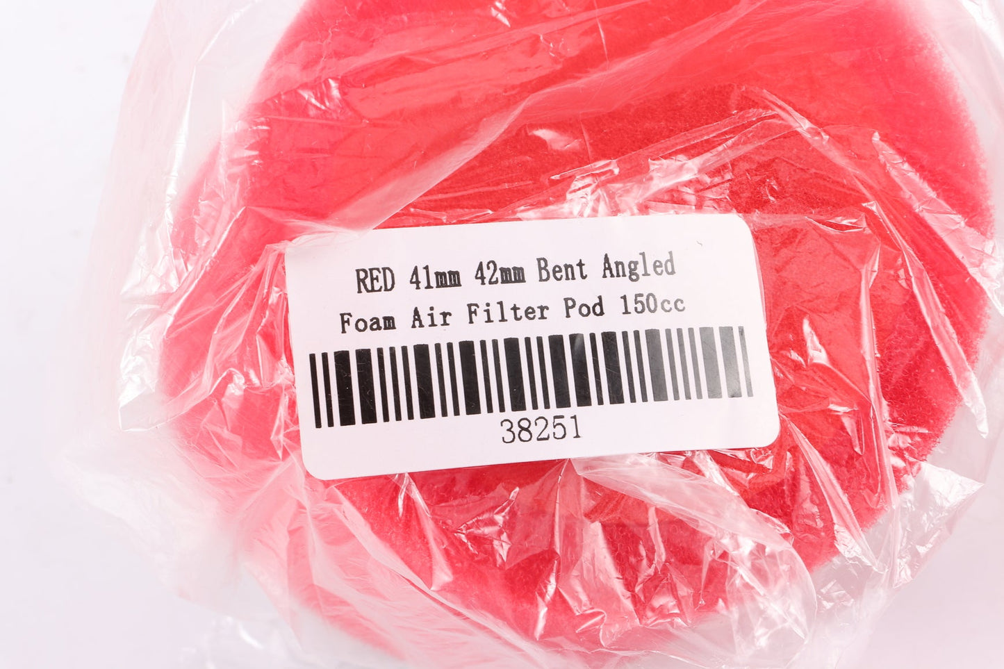 RED 42mm Bent Angled Foam Air Filter Pod 150cc PIT Quad Dirt Bike ATV Buggy - My Store