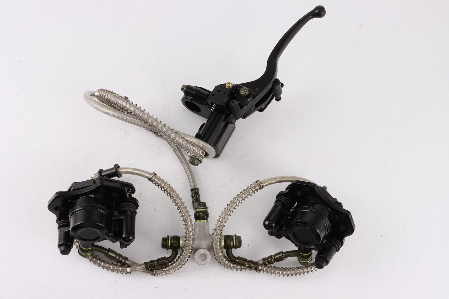 Hydraulic Twin Disc Brake Calipers System Pads 150cc 250cc Quad Dirt Bike ATV - My Store