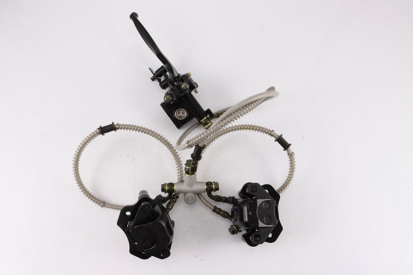 Hydraulic Twin Disc Brake Calipers System Pads 150cc 250cc Quad Dirt Bike ATV - My Store