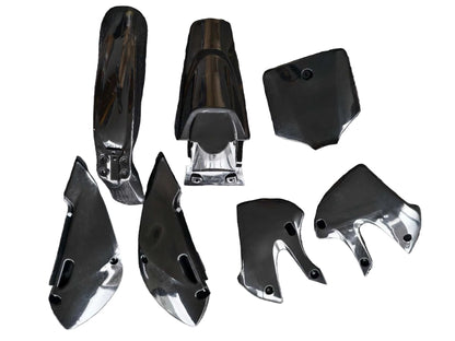 Classic Black Plastics Body Kit Set for Kawasaki KLX110 (2002-2009) & KX65