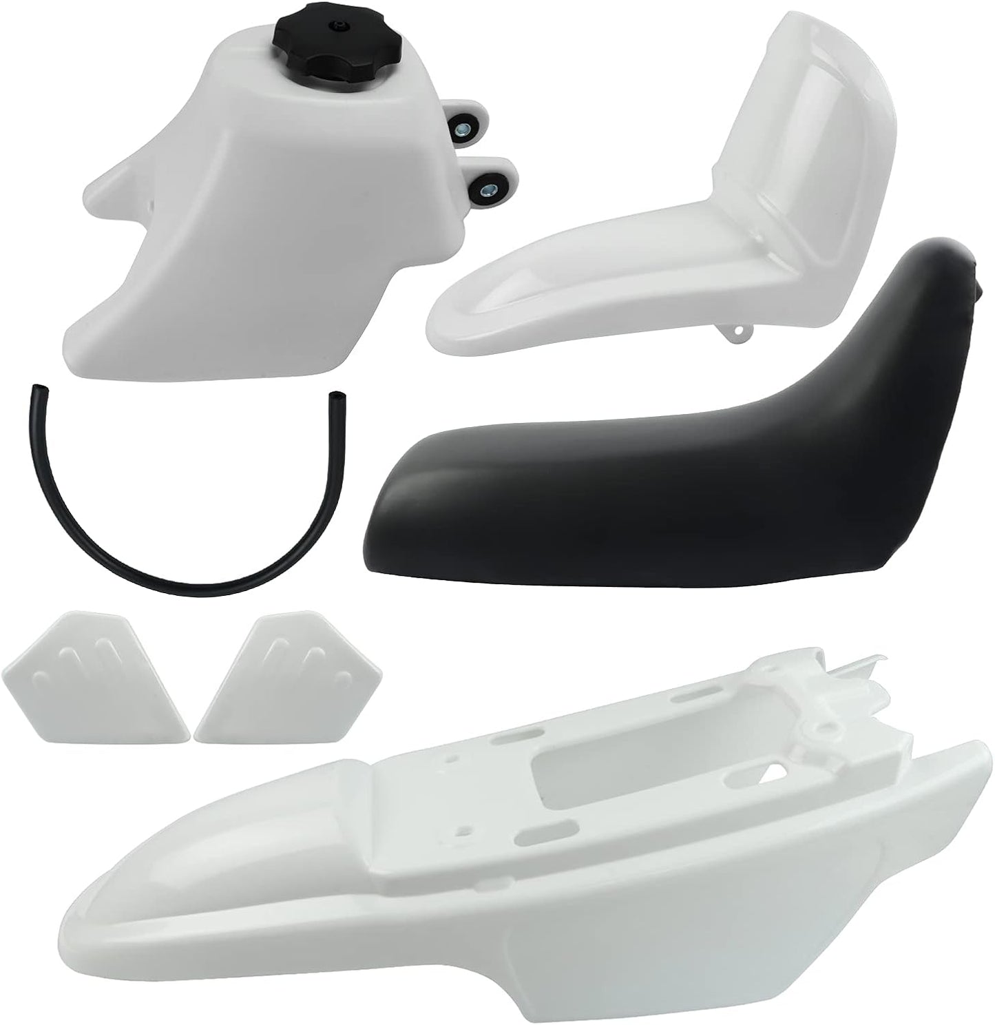 White Plastic Fender Fairing Seat Fuel Tank Kit for Yamaha PW50 PY50 PeeWee 50 Dirt Bike