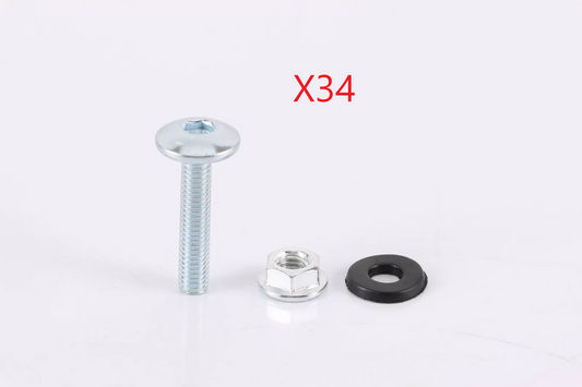 34X 6mm Fairing Plastics Guard Bolts Nuts Set 50 110cc 125cc Quad Dirt Bike ATV - My Store