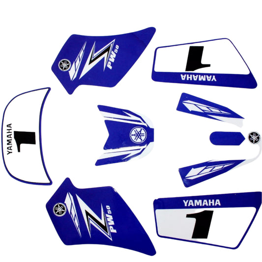 3M BLUE Decals Graphics Sticker Kit YAMAHA PEEWEE 50 PW50 PY50 Fairing Bike - My Store