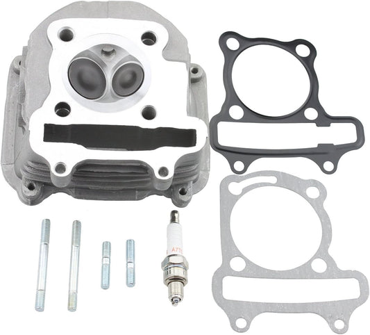 GY6 125cc 150cc 57.4mm Cylinder Head Assembly 4 Stroke With Gasket Plug Bolts