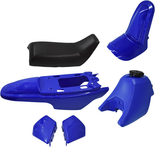 Blue Plastic Fender Fairing Seat Fuel Tank Kit for Yamaha PW50 PY50 Peewee 50 Dirt Bike