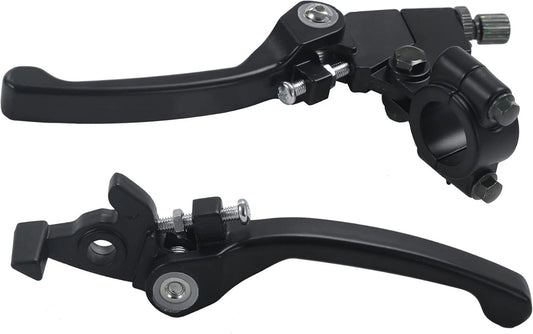 BLACK Bifold Foldable Clutch + Brake Lever Handle 125cc 140cc PIT PRO DIRT BIKE - My Store