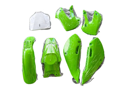 Green Plastics Fairing Fender Body Kit - KLX110 Style for 110cc 125cc 140cc 150cc Pit Pro Dirt Bike