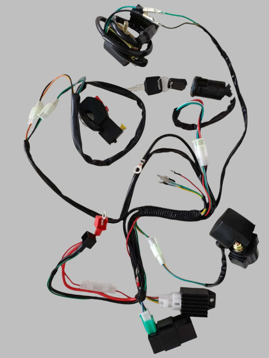 Complete Electric Start Engine Wiring Harness Loom 110 125cc Quad Bike ATV Buggy - My Store