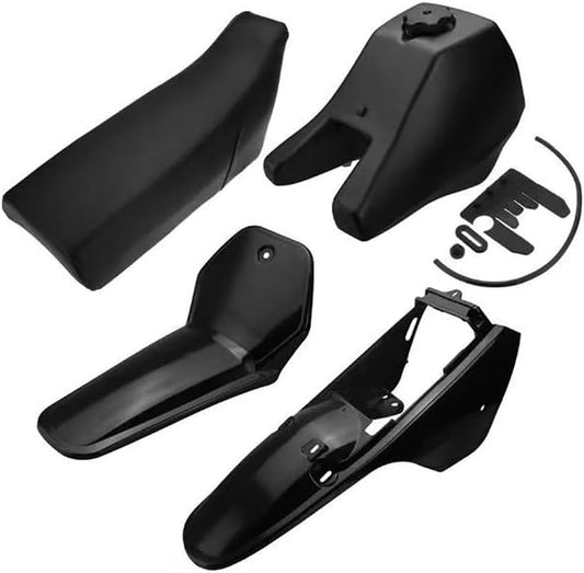 Black Plastic Body Fairing Kit + Seat + Fuel Tank for Yamaha PW80 Peewee 80 Dirt Bike