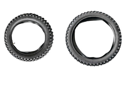 70/100-17 Front + 90/100-16 Rear Pit Bike Tyre & Tube Set