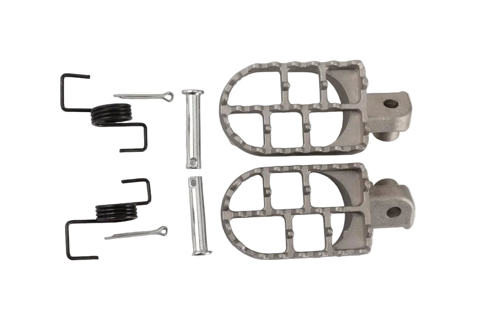 Silver Foot Pegs Footrests For Honda CRF50 XR50 Chinese Pit Bike 70cc 110cc 125cc 140cc