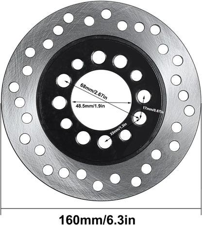160mm Rear Brake Caliper Disc Disk Rotor 125cc 150cc Quad Dirt Bike ATV Buggy - My Store