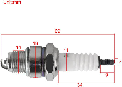 E6TC Spark Plug for Yamaha PW50 PY50 Peewee 50 Pit Trail Dirt Bike Ignition Engine