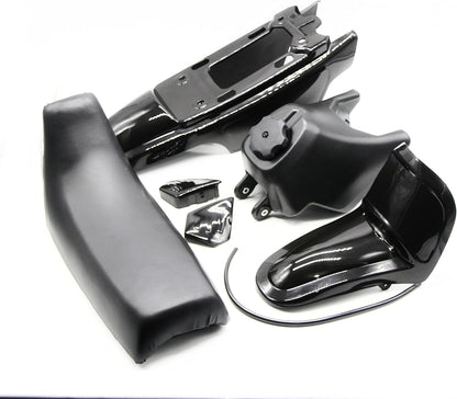 Black Plastic Fender Fairing Body Kit with Seat & Fuel Tank for Yamaha PW50 PY50 PeeWee 50 Mini Bike