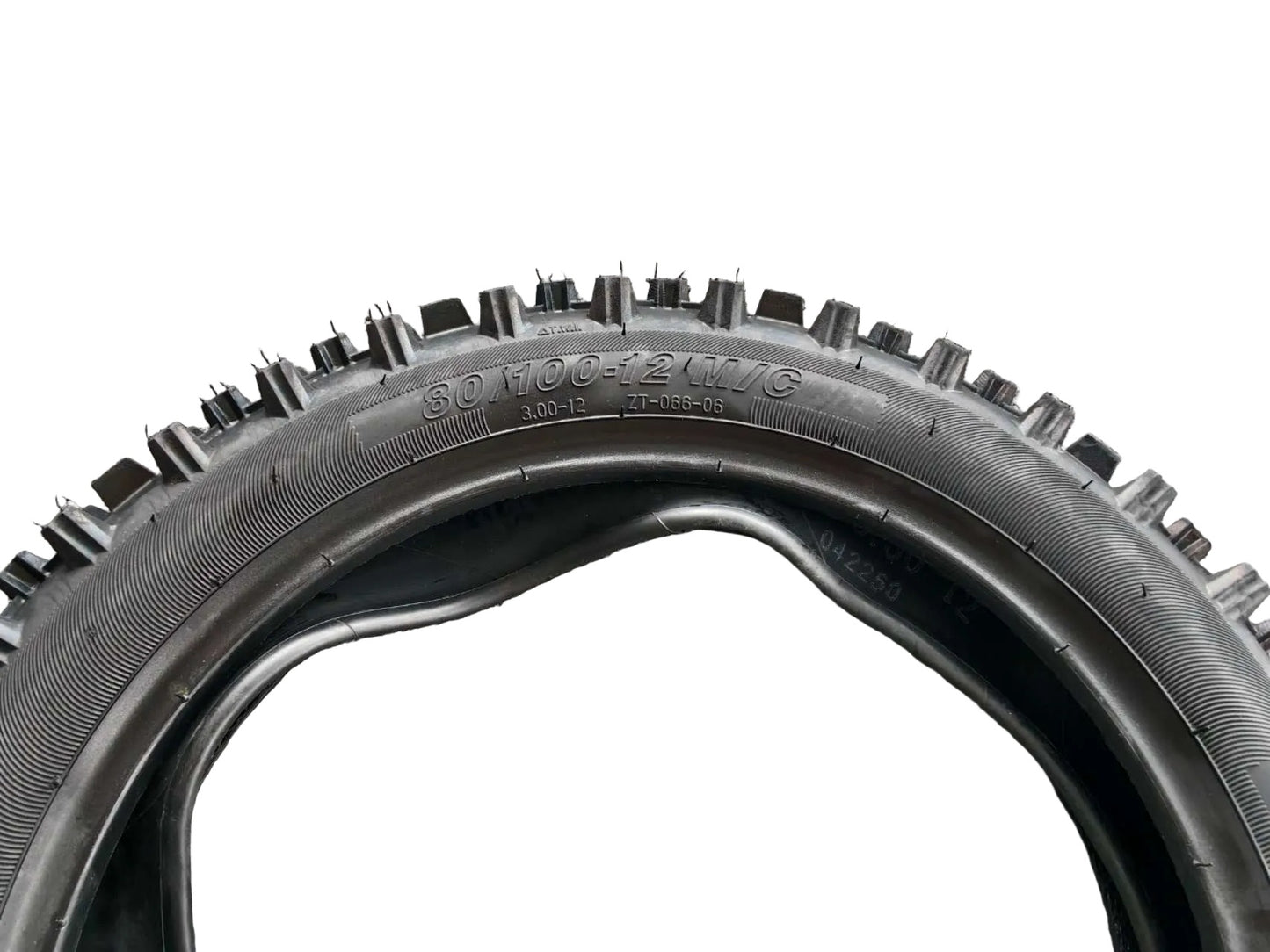 14"/12" Pit Bike Motocross Tyre Set (2.50-14 & 3.00-12) for PW80, CRF110, KX65