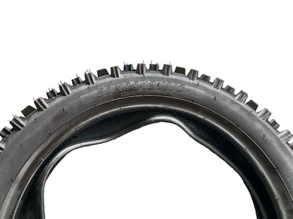 14"/12" Pit Bike Motocross Tyre Set (2.50-14 & 3.00-12) for PW80, CRF110, KX65