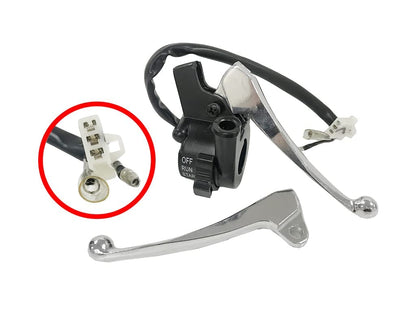 Twist Throttle Housing with Switch + Brake Levers for Yamaha PW50 PY50 Peewee 50 Dirt Bike