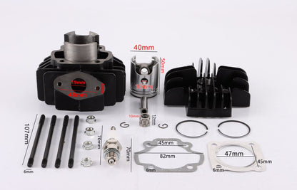 Rebuild Head Bore Barrel Cylinder Piston Rings Kit Set YAMAHA PW50 PY50 PEEWEE50