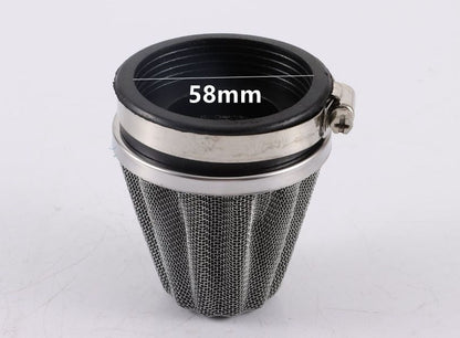58mm Steel Chrome Pod Air Filter Cleaner PIT Trail Quad Dirt Bike ATV Dune Buggy - My Store