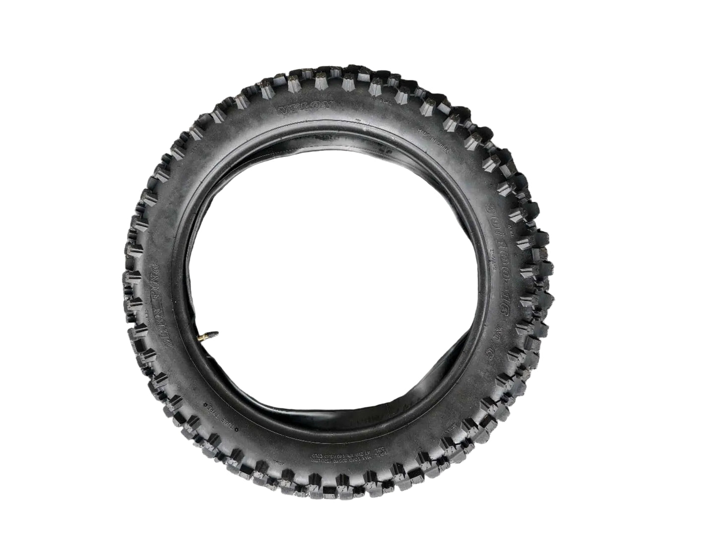 90/100-16 Rear Knobby Tyre + Inner Tube 16 Inch Pit Bike Dirt Bike Off Road
