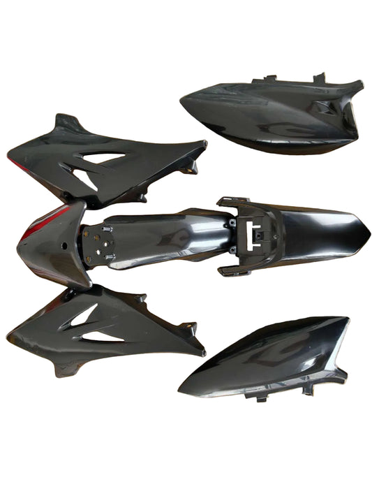 7PCS Black Plastic Kit CRF50 Style for 50cc 70cc 90cc 110cc Pit Bike Front Rear Fender Fairing Set