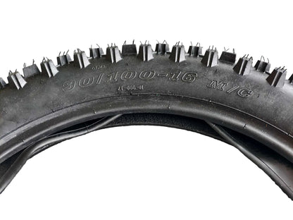 90/100-16 Rear Knobby Tyre + Inner Tube 16 Inch Pit Bike Dirt Bike Off Road