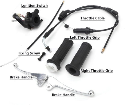 Brake Lever Throttle Grip Switch Cable Kit for Yamaha PW50 PY50 Peewee 50 Pit Dirt Bike