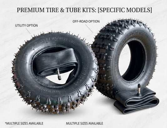 13x5.00-6 Tire & Inner Tube Combo (2 Tires + 2 Tubes) for Lawnmower, Go-Kart, and Utility Cart